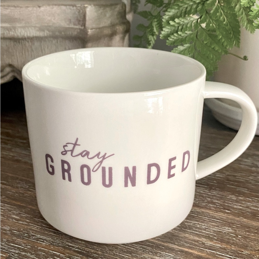 Target Limited Edition “Stay Grounded” White Purple Ceramic Mug